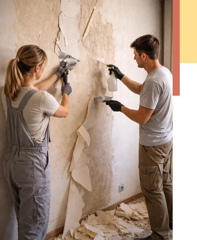 Снятие старых обоев в Можге от 5317 руб. под ключ недорого | ОТДЕЛОЧНИК-Мжг