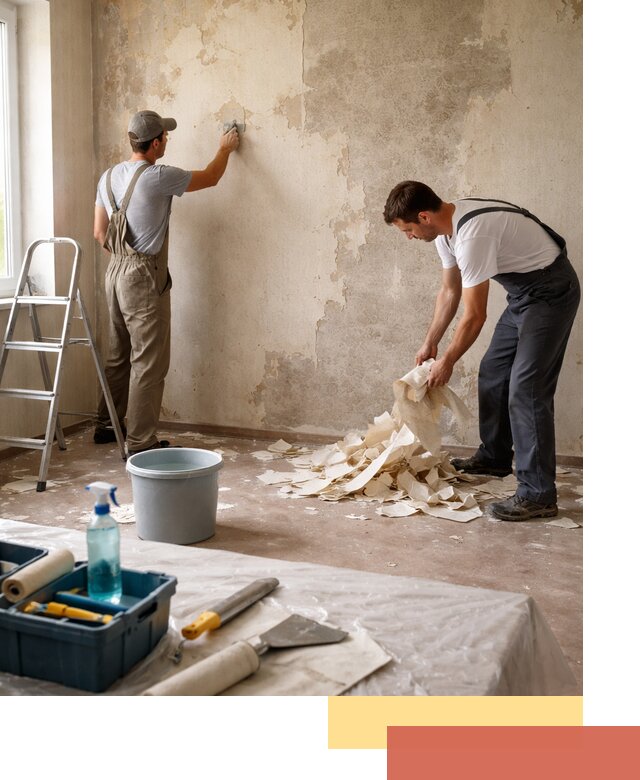 Снятие старых обоев в Можге быстро и качественно