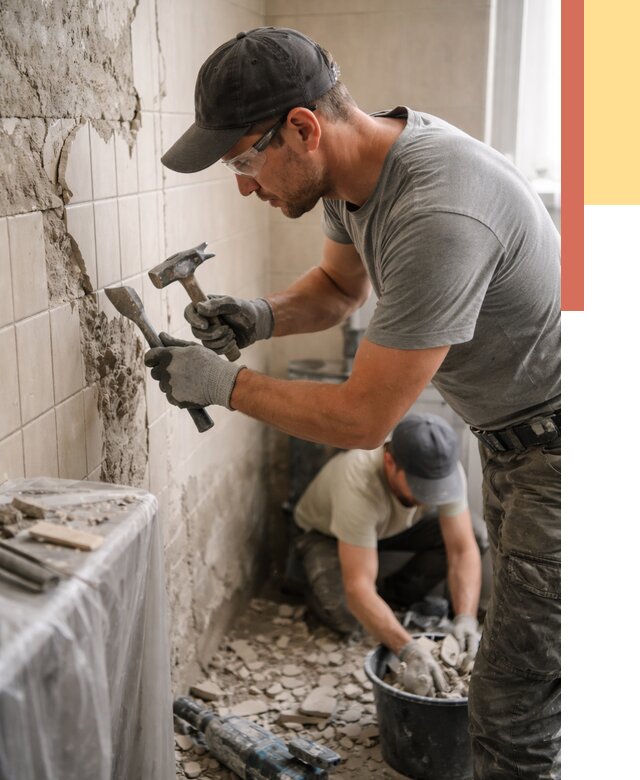 Демонтаж плитки со стен в Можге от 861 руб. — быстро и недорого | ОТДЕЛОЧНИК-Мжг