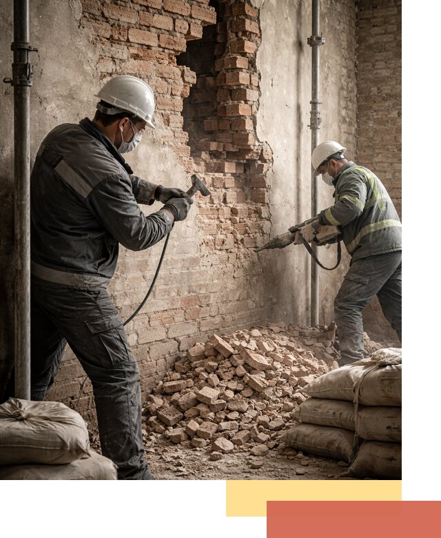 Демонтаж кирпичных стен в Можге быстро и безопасно