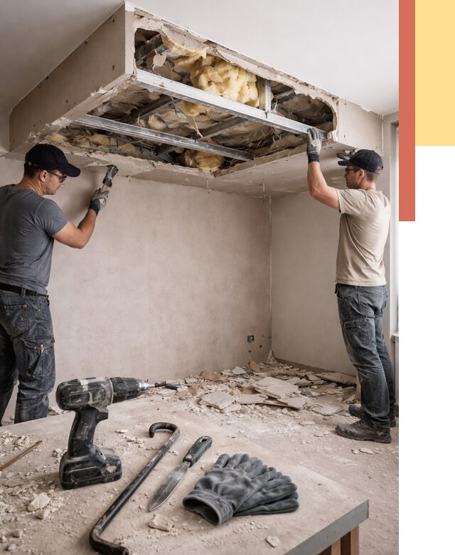 Демонтаж короба из гипсокартона в Можге от 1539 руб. — быстро и недорого | ОТДЕЛОЧНИК-Мжг