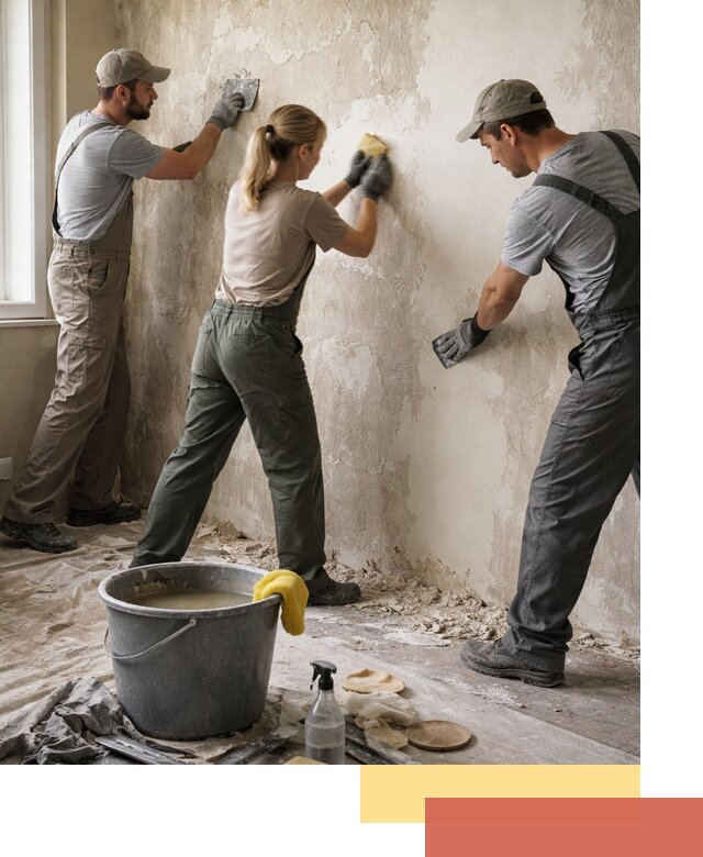 Очистка стен от клея и грунтовки в Можге качественно и быстро