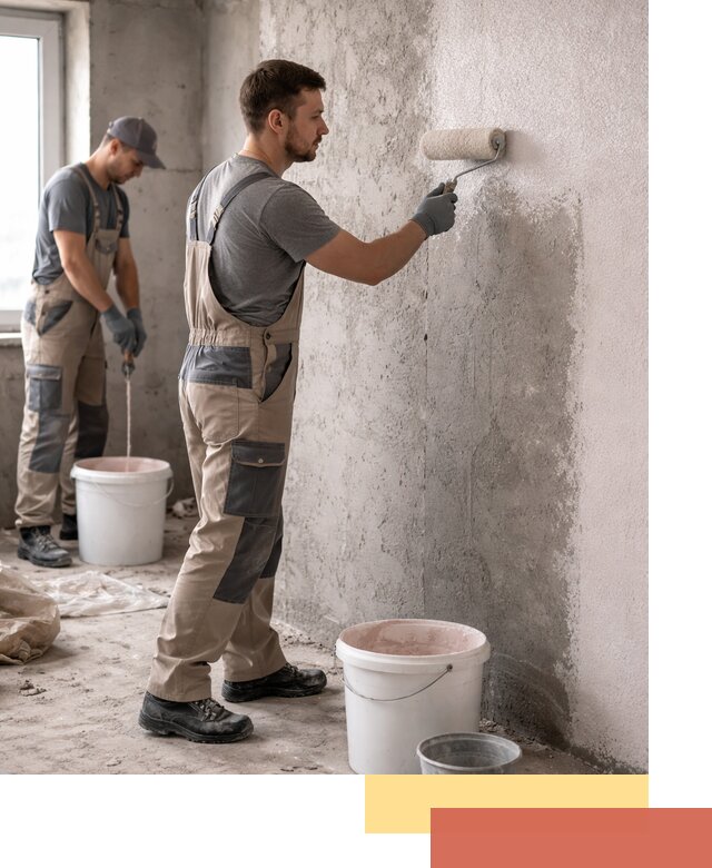 Нанесение бетоноконтакта на стены в Можге для последующей отделки