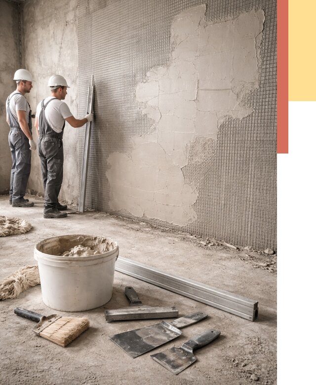 Штукатурка стен по сетке в Можге от 5570 руб./м2 — быстро и недорого | ОТДЕЛОЧНИК-Мжг