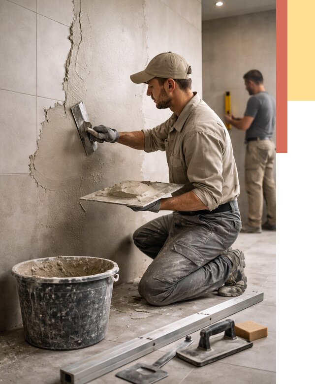 Штукатурка стен в ванной в Можге от 4558 руб./м² — выравнивание под ключ | ОТДЕЛОЧНИК-Мжг