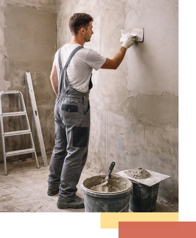 Штукатурка стен в ванной под ключ в Можге