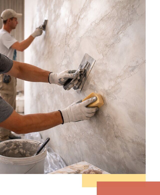 Декоративная штукатурка под мрамор в Можге для стен и потолков