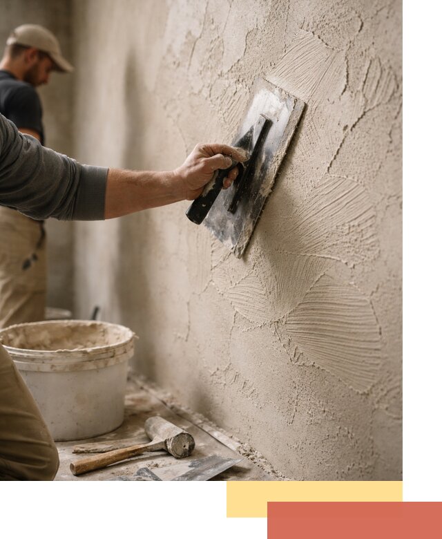 Фактурная штукатурка стен в Можге — монтаж, отделка, реставрация