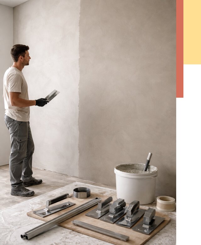 Нанесение микроцемента на стены в Можге от 3241 руб./м2 под ключ | ОТДЕЛОЧНИК-Мжг