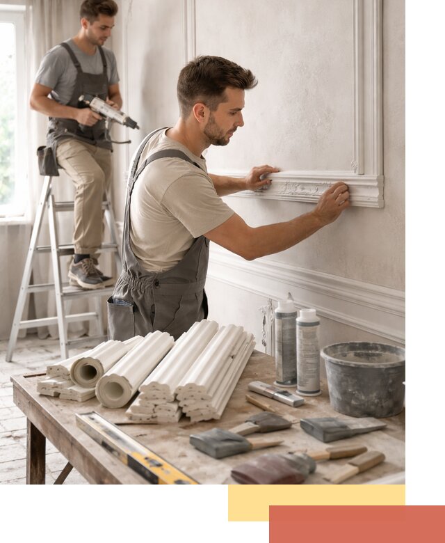 Монтаж лепнины на стены в Можге профессионально и качественно