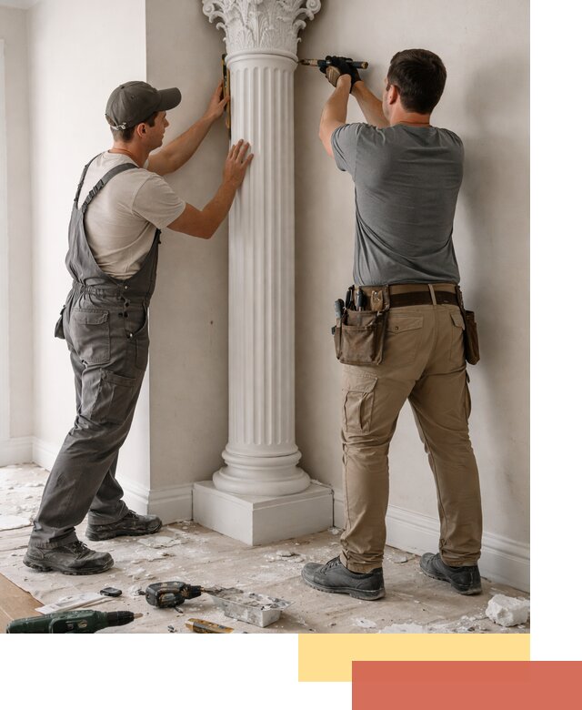 Установка декоративных колонн в Можге под ключ