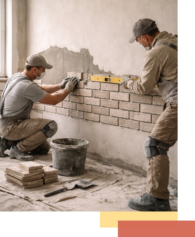 Монтаж декоративного кирпича профессионально в Можге