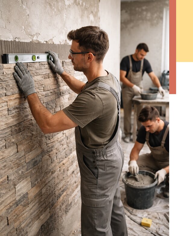 Монтаж искусственного камня в Можге от 4558 руб. под ключ | ОТДЕЛОЧНИК-Мжг