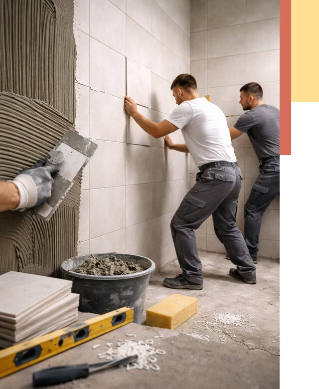 Укладка плитки на стены в Можге от 861 руб. — качественно и недорого | ОТДЕЛОЧНИК-Мжг