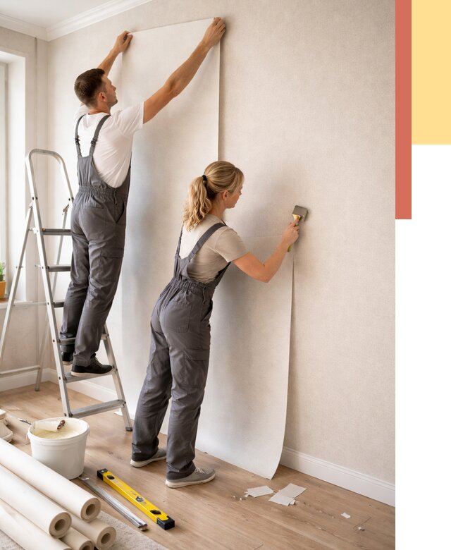 Поклейка флизелиновых обоев в Можге от 6077 руб. | Быстро и недорого — ОТДЕЛОЧНИК-Мжг