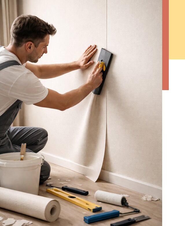 Поклейка виниловых обоев в Можге от 4558 руб. | Быстро и недорого — ОТДЕЛОЧНИК-Мжг