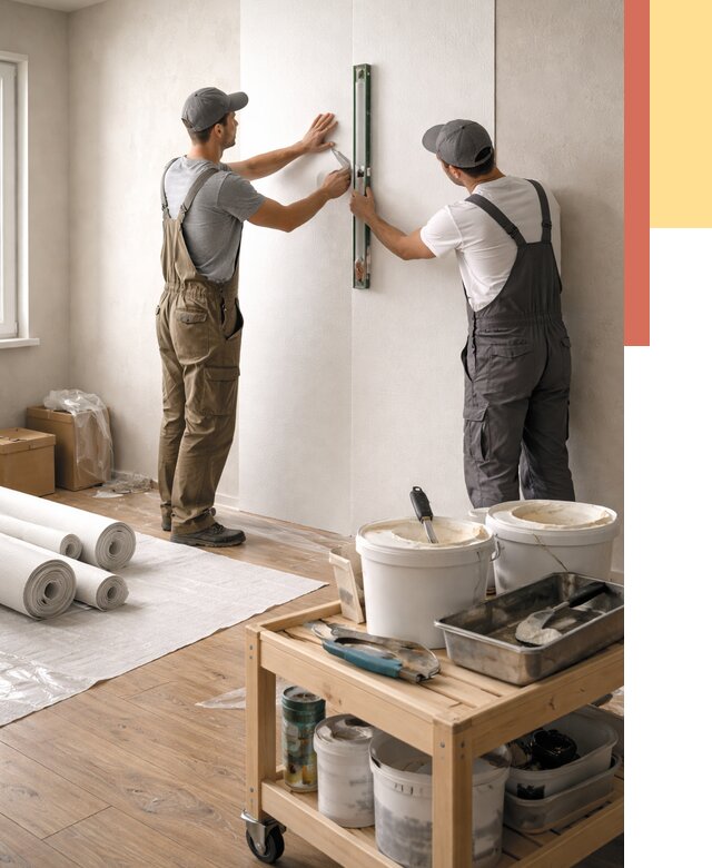 Поклейка стеклообоев в Можге от 6583 руб. за м2 — быстро и недорого | ОТДЕЛОЧНИК-Мжг