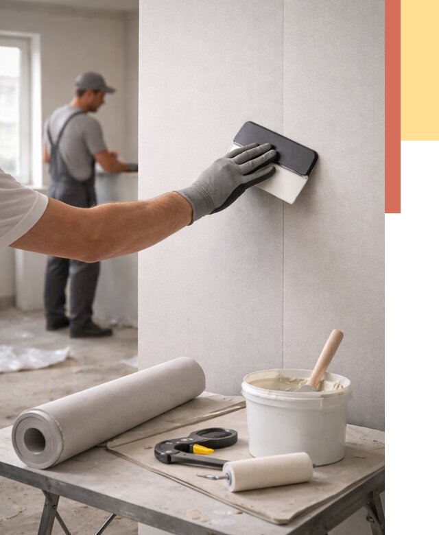 Поклейка обоев под покраску в Можге от 3545 руб. за м2 | ОТДЕЛОЧНИК-Мжг