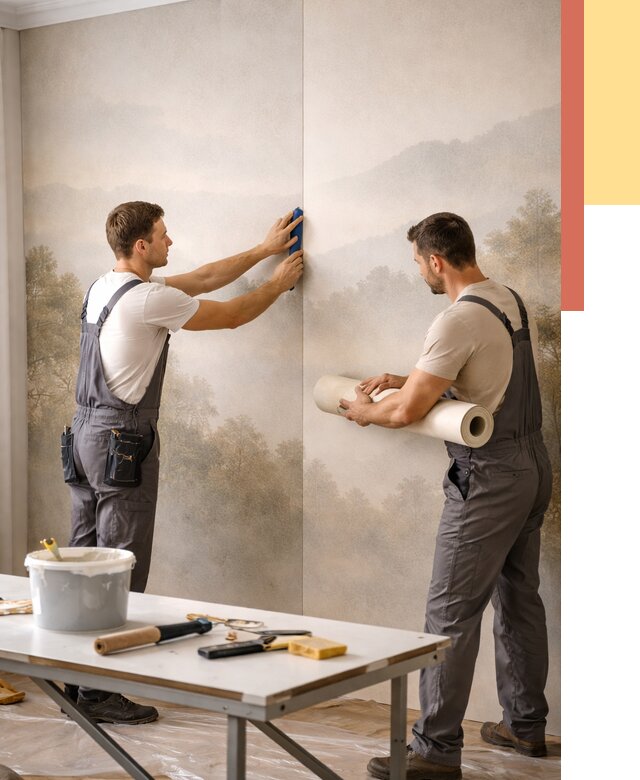 Поклейка фотообоев в Можге от 8609 руб/м² — быстро и недорого | ОТДЕЛОЧНИК-Мжг