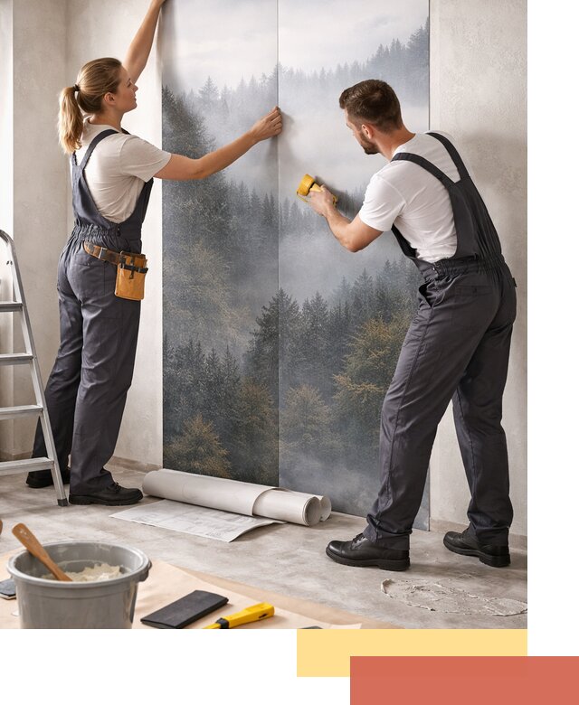 Поклейка фотообоев профессионально в Можге под ключ