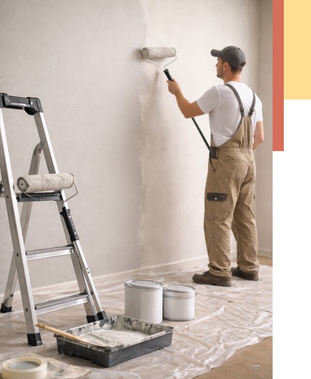 Покраска стен латексной краской в Можге от 4558 руб. за м2 | ОТДЕЛОЧНИК-Мжг