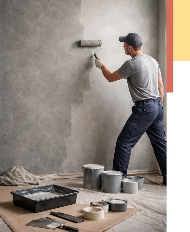 Покраска стен под бетон в Можге от 658 руб. за м2 — быстро и недорого | ОТДЕЛОЧНИК-Мжг