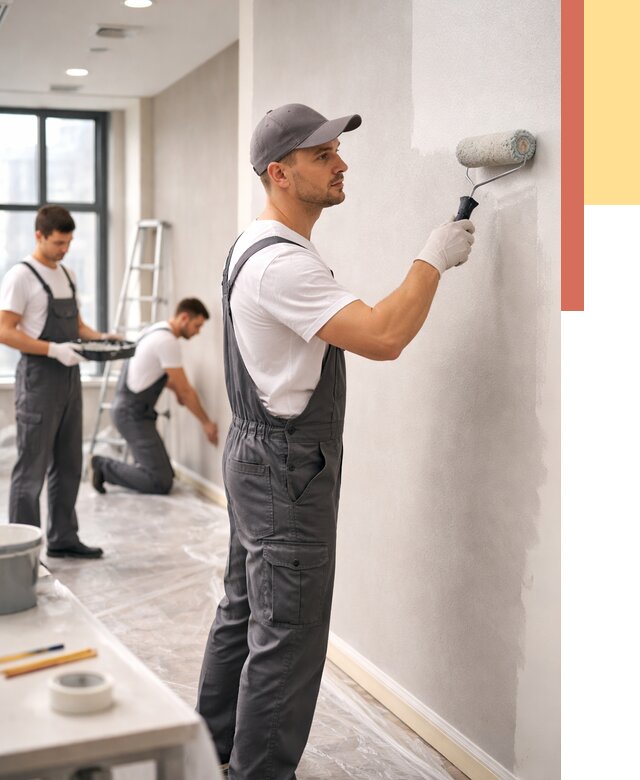 Покраска стен в офисе в Можге от 8609 руб. — быстро и недорого | ОТДЕЛОЧНИК-Мжг