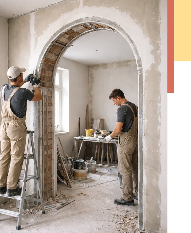 Устройство арочного проема в Можге от 9622 руб. под ключ — быстро и недорого | ОТДЕЛОЧНИК-Мжг