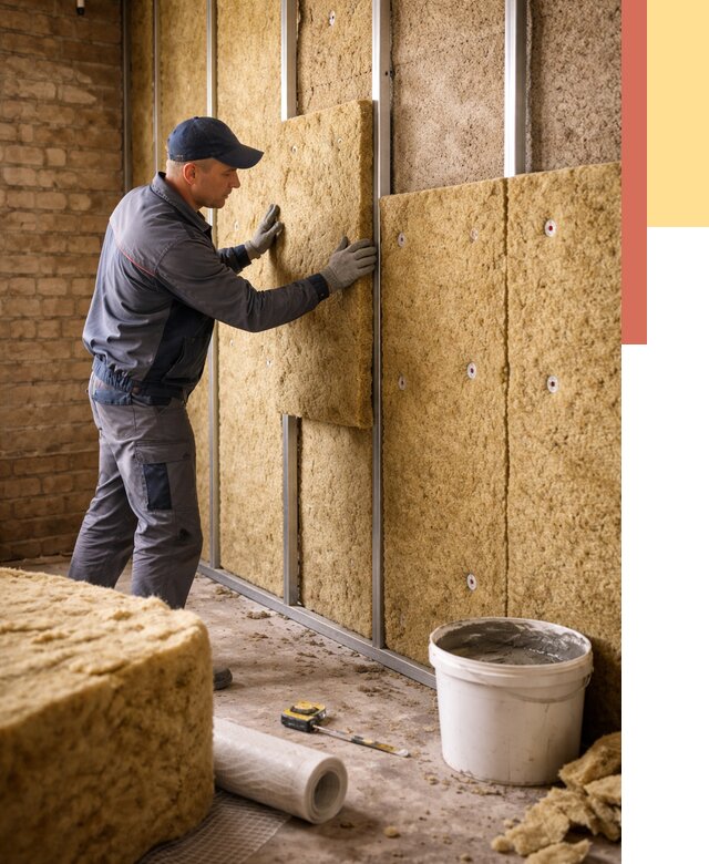 Утепление стен минватой в Можге от 1367 руб./м2 — недорого и быстро | ОТДЕЛОЧНИК-Мжг