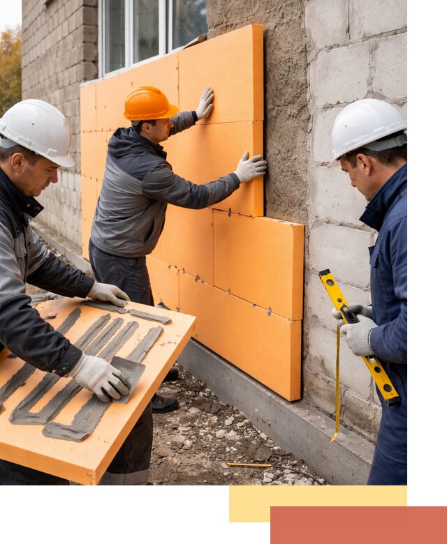 Утепление фасада пеноплексом под ключ в Можге