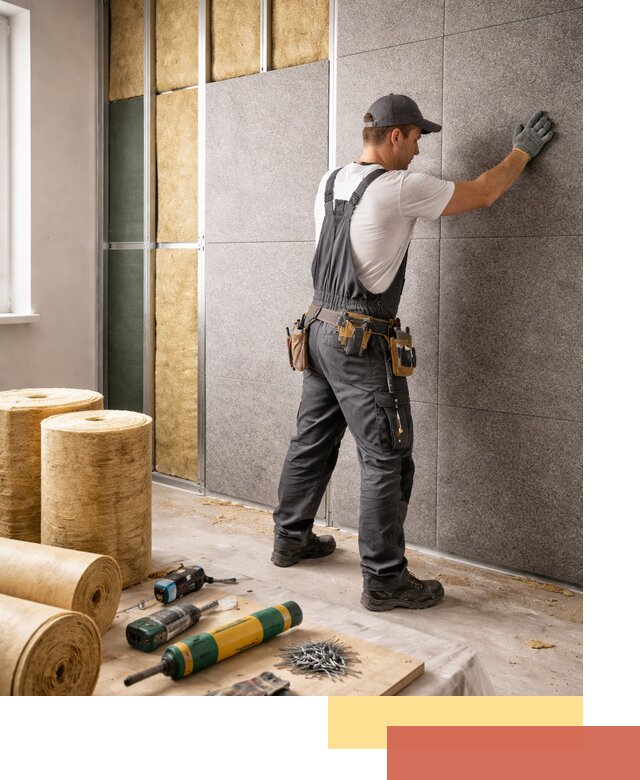 Профессиональная шумоизоляция стен в Можге для квартиры и офиса