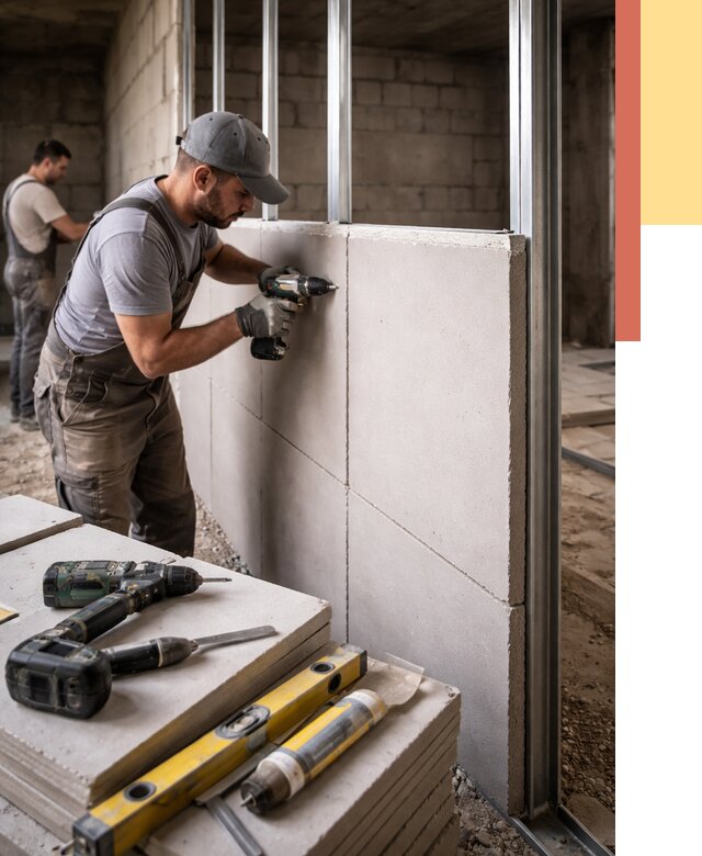 Кладка влагостойких перегородок ПГП в Можге от 1215 руб. под ключ | ОТДЕЛОЧНИК-Мжг