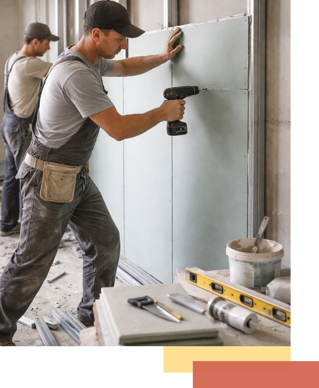 Кладка влагостойких перегородок ПГП в Можге