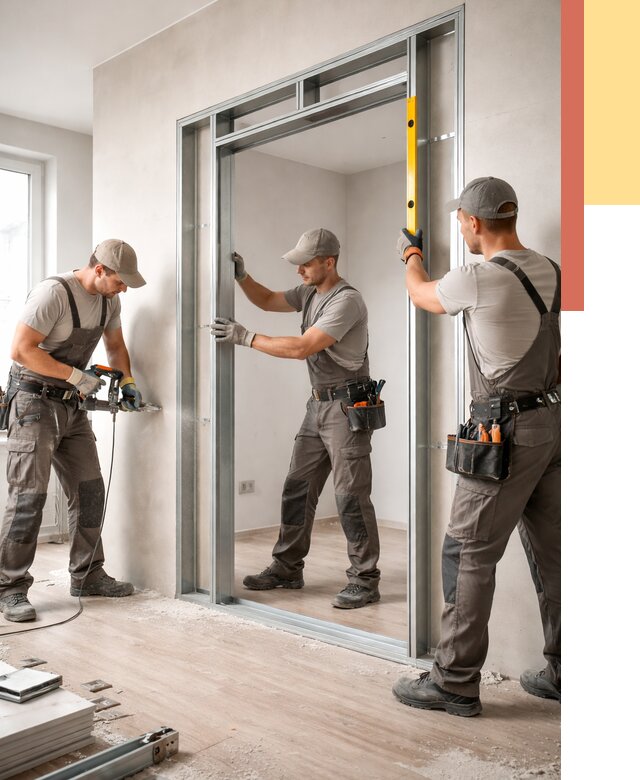 Устройство дверного проема в перегородке в Можге от 4558 руб. под ключ | ОТДЕЛОЧНИК-Мжг