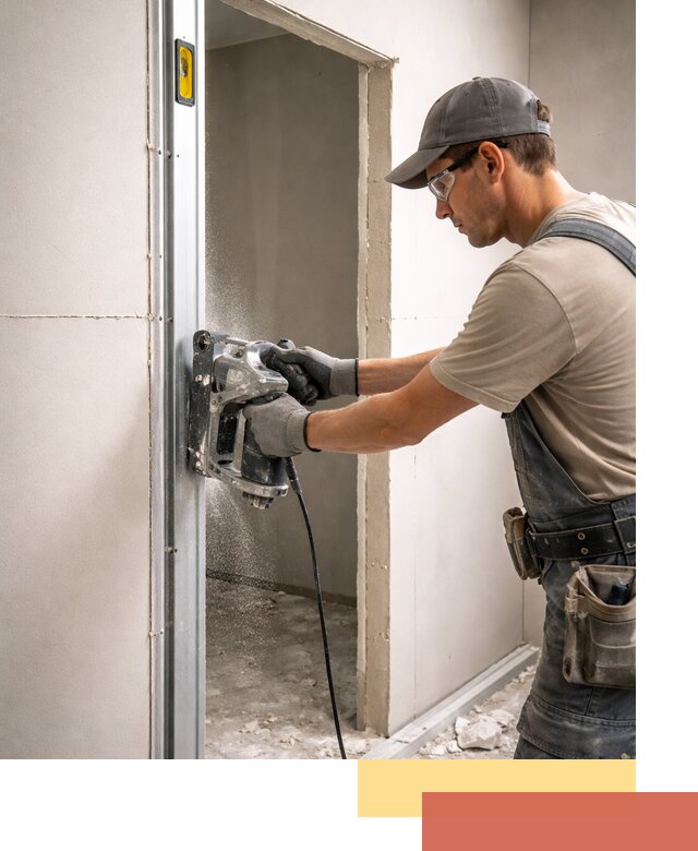 Устройство дверного проема в перегородке в Можге