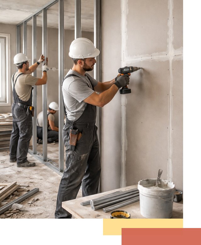 Перегородки из огнестойкого гипсокартона в Можге под ключ