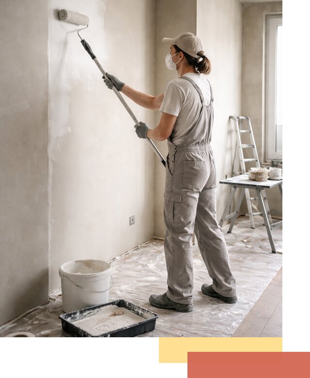 Покраска перегородок из гипсокартона в Можге качественно и недорого