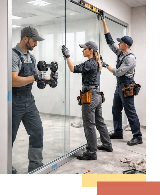 Профессиональный монтаж стеклянных перегородок в Можге