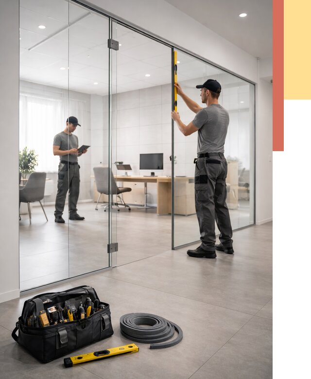 Цельностеклянные перегородки под ключ в Можге от 9622 руб. — монтаж и цены | ОТДЕЛОЧНИК-Мжг