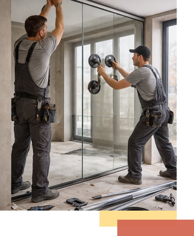 Цельностеклянные перегородки под ключ в Можге