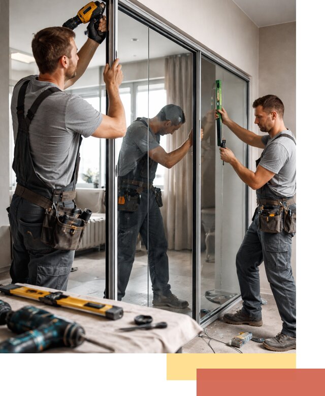 Каркасные стеклянные перегородки под ключ в Можге