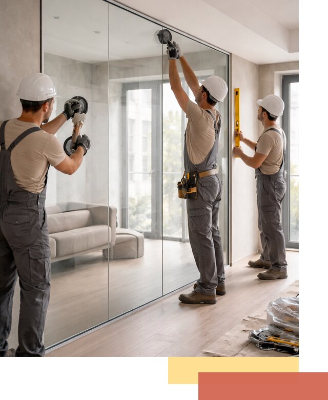 Перегородки из закаленного стекла в Можге для офисов и квартир