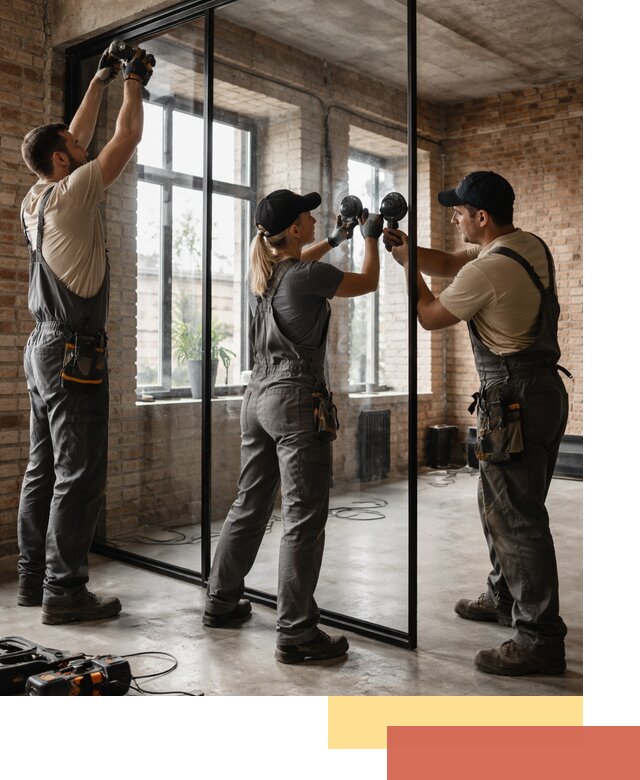 Стеклянные перегородки лофт — изготовление и монтаж в Можге