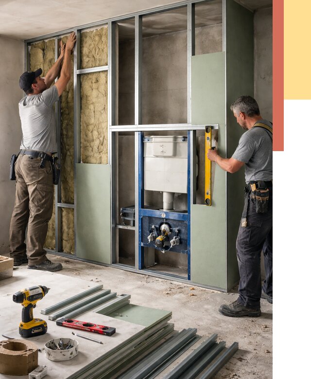 Установка сантехнических перегородок в Можге от 8609 руб. | ОТДЕЛОЧНИК-Мжг