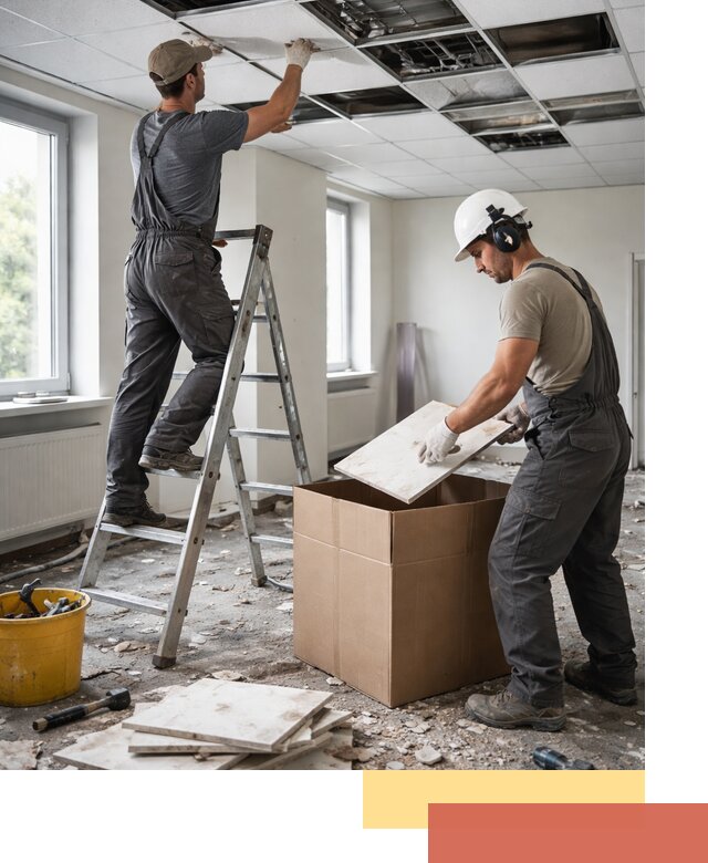 Демонтаж потолочной плитки в Можге быстро и аккуратно