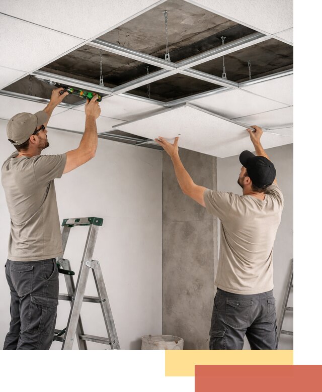 Монтаж потолка Армстронг под ключ в Можге