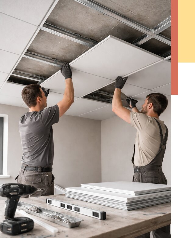 Монтаж кассетного потолка в Можге от 4558 руб/м2 — установка и сборка | ОТДЕЛОЧНИК-Мжг