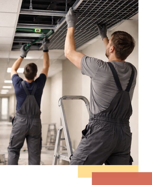 Монтаж потолка Грильято в Можге: установка под ключ качественно