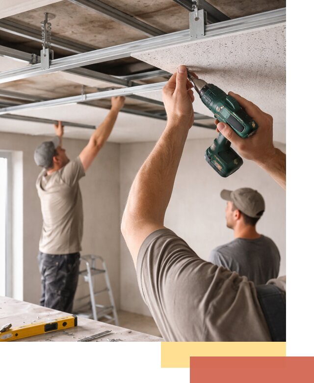 Монтаж акустического потолка в Можге под ключ