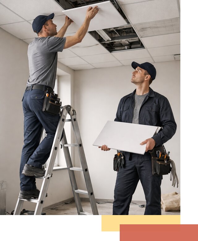 Обслуживание подвесного потолка в Можге — ремонт и чистка